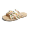 Summernew arrival women's easiest for matchflats two-wear sandals beach floral fashion sandals for women