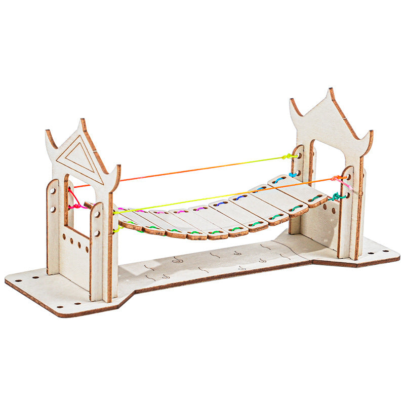 Science and technology small production chain bridge children kindergarten primary school students handmade DIY science experiment teaching aids production materials