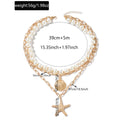 Imitation pearl starfish pendant wholesale european and american cross-border vacation style seaside necklace retro shell necklace jewelry