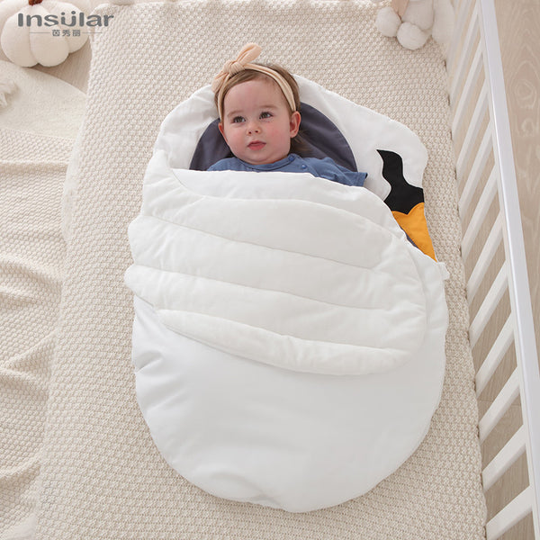 Yinxiuli autumn and winter cotton cartoon baby warm sleeping bag holding quilt baby sleeping bag air conditioner quilt 0-18 months