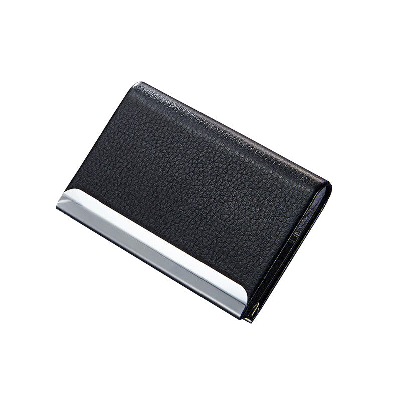 Factory business card box Stainless steel PU aluminum alloy business card holder Company LOGO creative gift business card box