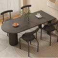 Cream style roman column slate dining table and chair combination casualfor home small apartment island table dining table all-in-one roman column table