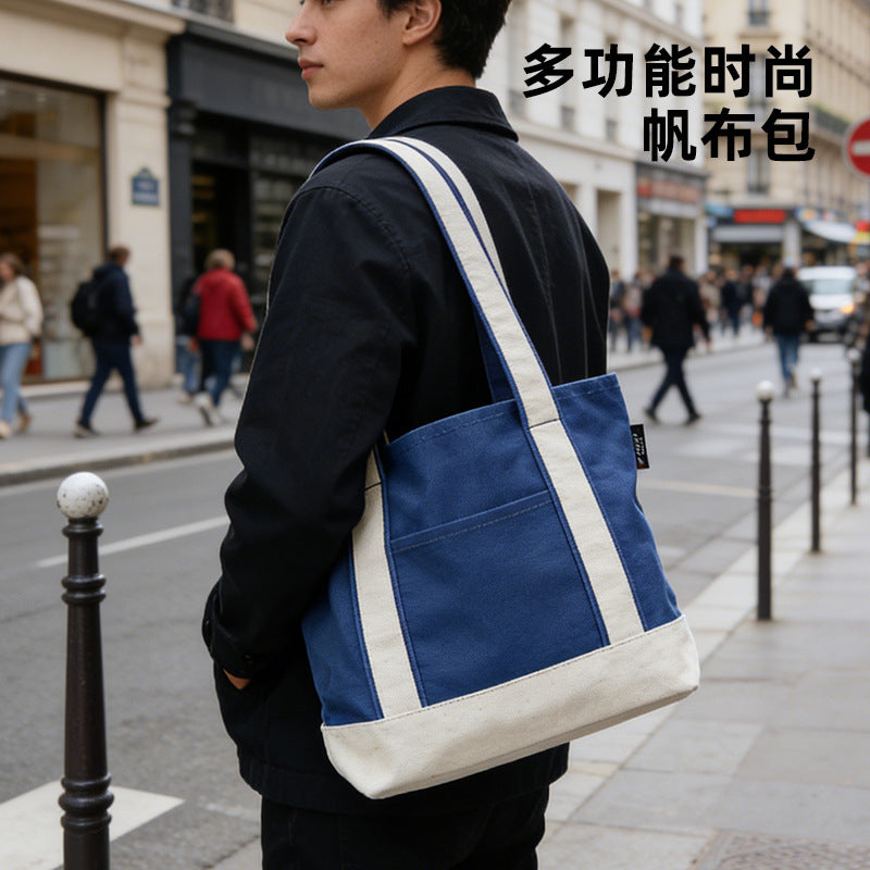 canvas bag logocasualeasiest for match canvas bag for men and women super large capacity shoulder bag satchelins canvas bag