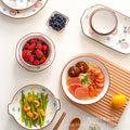 Nordic dinnerware set: creative ceramic bowls, dinner plates, and soup bowls for home use - minimalist underglaze ceramic tableware wholesale