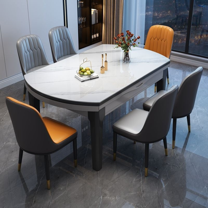 Bright slate dining table modern casualfor homethickened slate induction cooker dining table retractable foldable dining table
