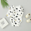 Baby long-sleeve romper: autumn triangle bodysuit, newborn unisex spring/autumn pure cotton crawling suit