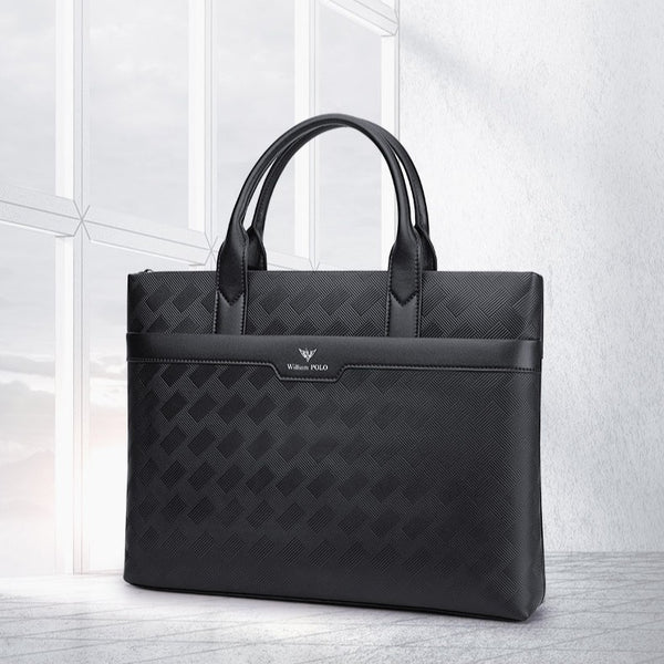 Emperor Paul men's briefcase high-end leather new business cowhide notebook handbag men's bag wholesale