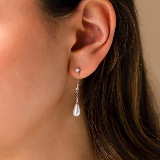 New creative korean style minimalist teardrop dangle earrings, long tassel earrings, streamline earrings, women's gift wholesale