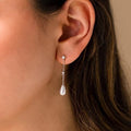 New creative korean style minimalist teardrop dangle earrings, long tassel earrings, streamline earrings, women's gift wholesale