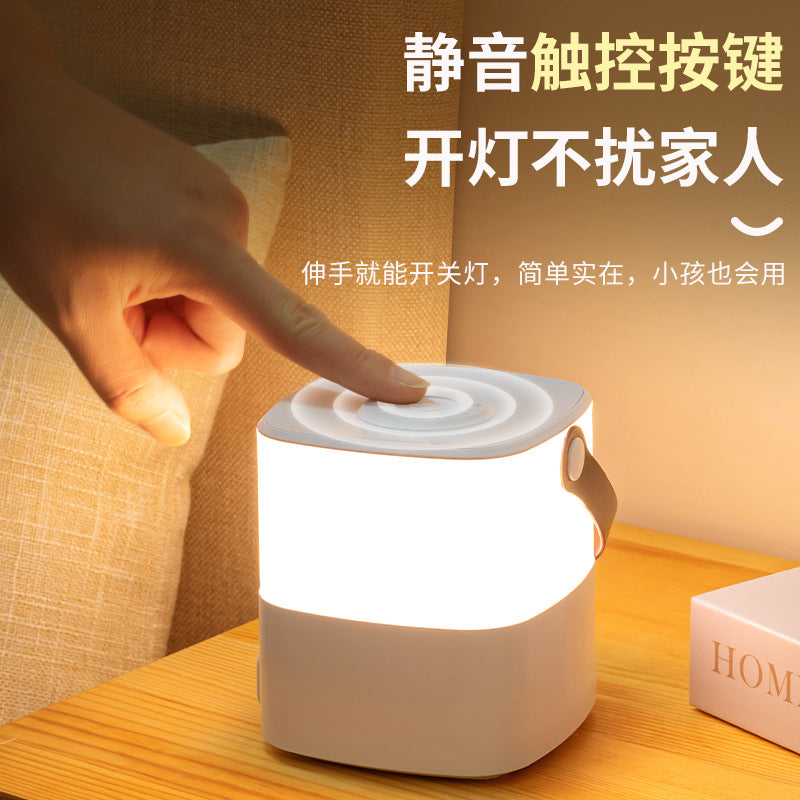 Rechargeable touch night light - warm light ambient bedroom lamp for nighttime use, sleep companion, eye-caring soft light led bedside lamp, sleep light