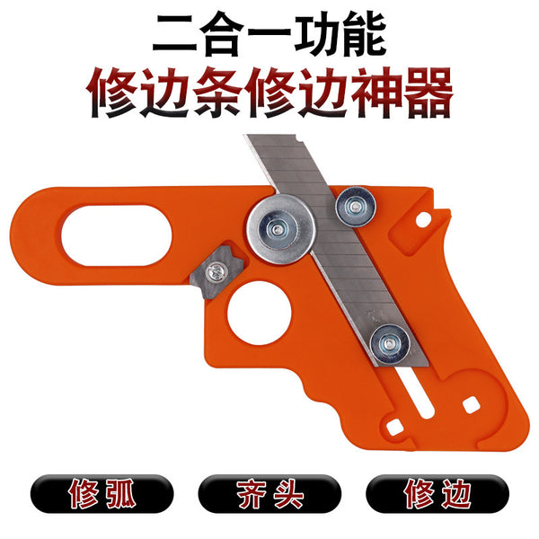 Woodworking trimmer Chamfering device Manual trimming knife Paint-free board PVC edge banding machine Flush head trimmer Trimming tool Scrape edge