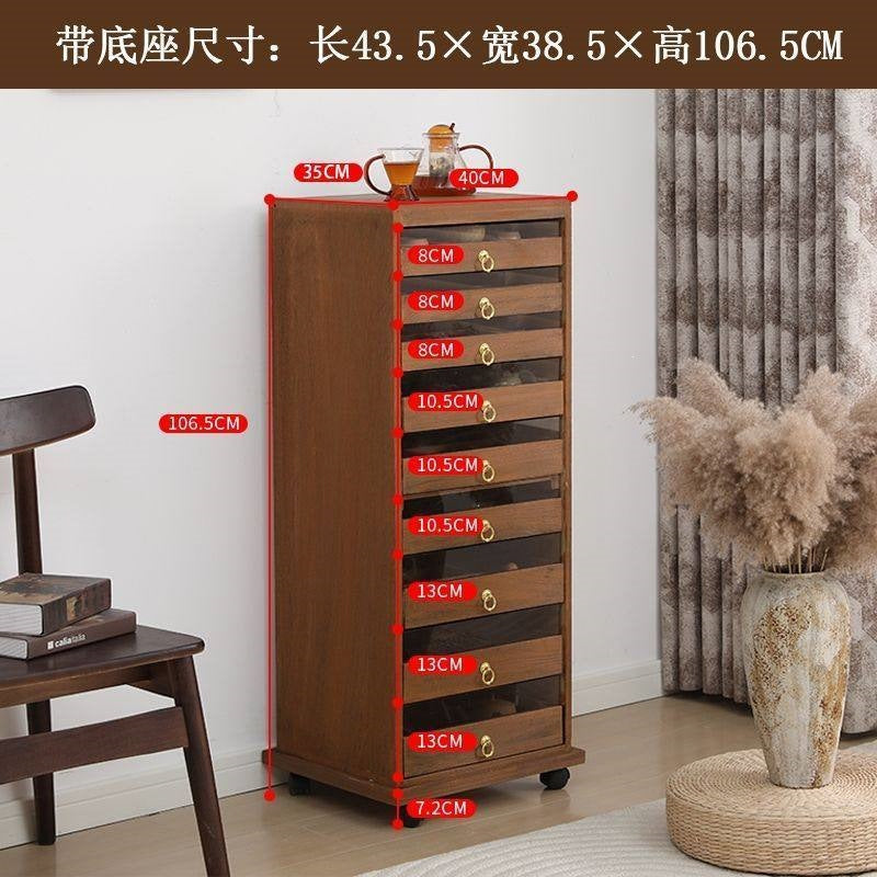 Dental multi-layer storage new chinoiserie tea cabinet dental cabinet manicure storage cabinet tea cup drawer cabinet