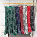 Exportsweeteasiest for matchpleated skirt large swing printing skirt women's frenchhigh waista-line medium long pleated skirt