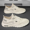 Men's winter 2025 new collection: breathable, hollow-out casual mesh shoes - versatile, soft sole, durable, running, mesh athletic trendy sneakers