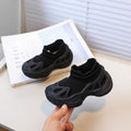 Vancahao kids' casual chunky sneakers -  autumn new trendy mesh shoes, breathable thick-soled flyknit athletic shoes