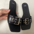 Za new 2024 women's summer sandals: versatile square buckle flat sandals - stylish and casual for everyday wear