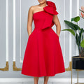 C8607 cross-border  independent station fashion women's solid color sexy evening dress banquet african dress