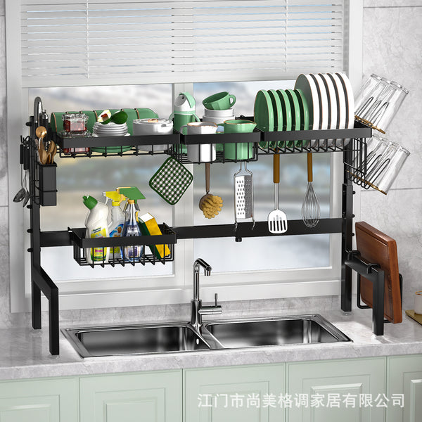 Kitchen Sink Shelf Dish Rack Drain Rack Knife Cutting Board Rack Dishsink Dish Rack Storage Rack on Sink