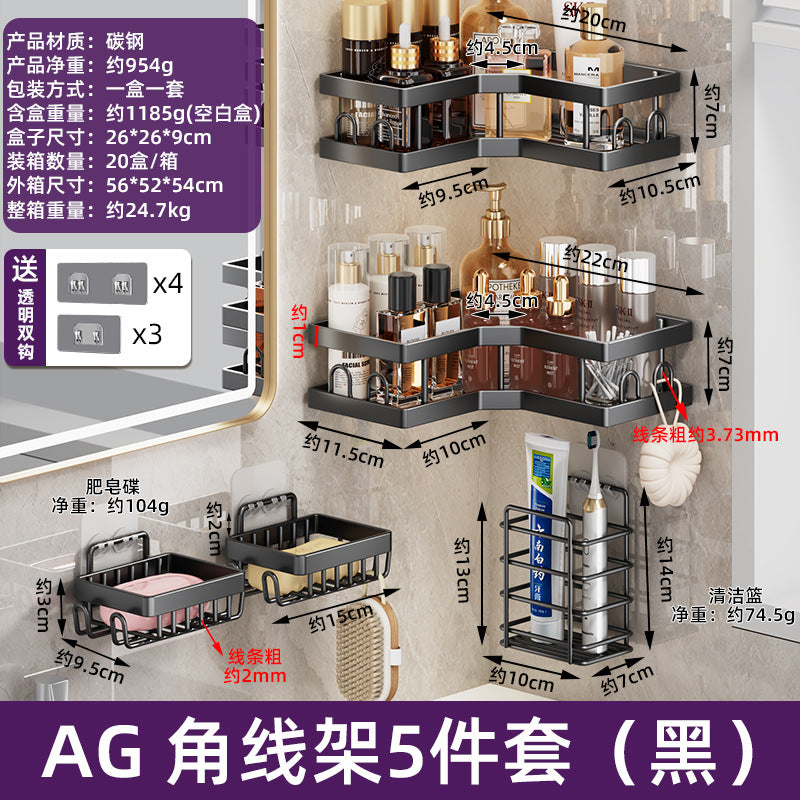 Customized bathroom rack No punching toilet Wash table Toilet tripod Toilet wall hanging storage rack