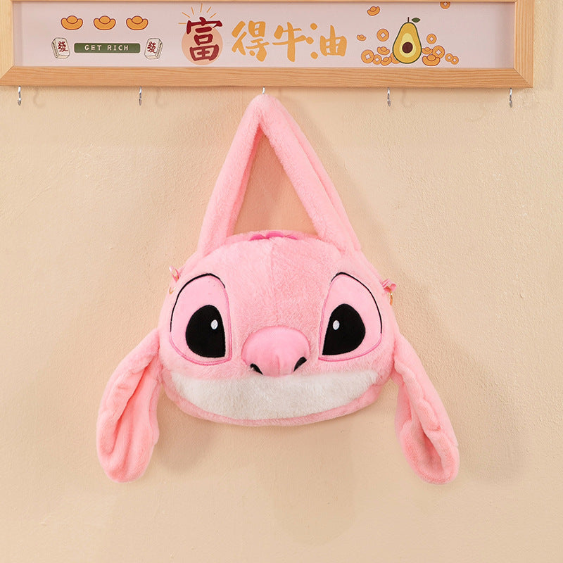 New cute animal crossbody bag for women - japanese style soft and sweet girly plush cartoon foreign trade bag - children's handbag