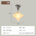 Diamond pleated glass table lamp wall lamp chandelier silver chrome metal retro cream style bedroom bedside bay window soft light