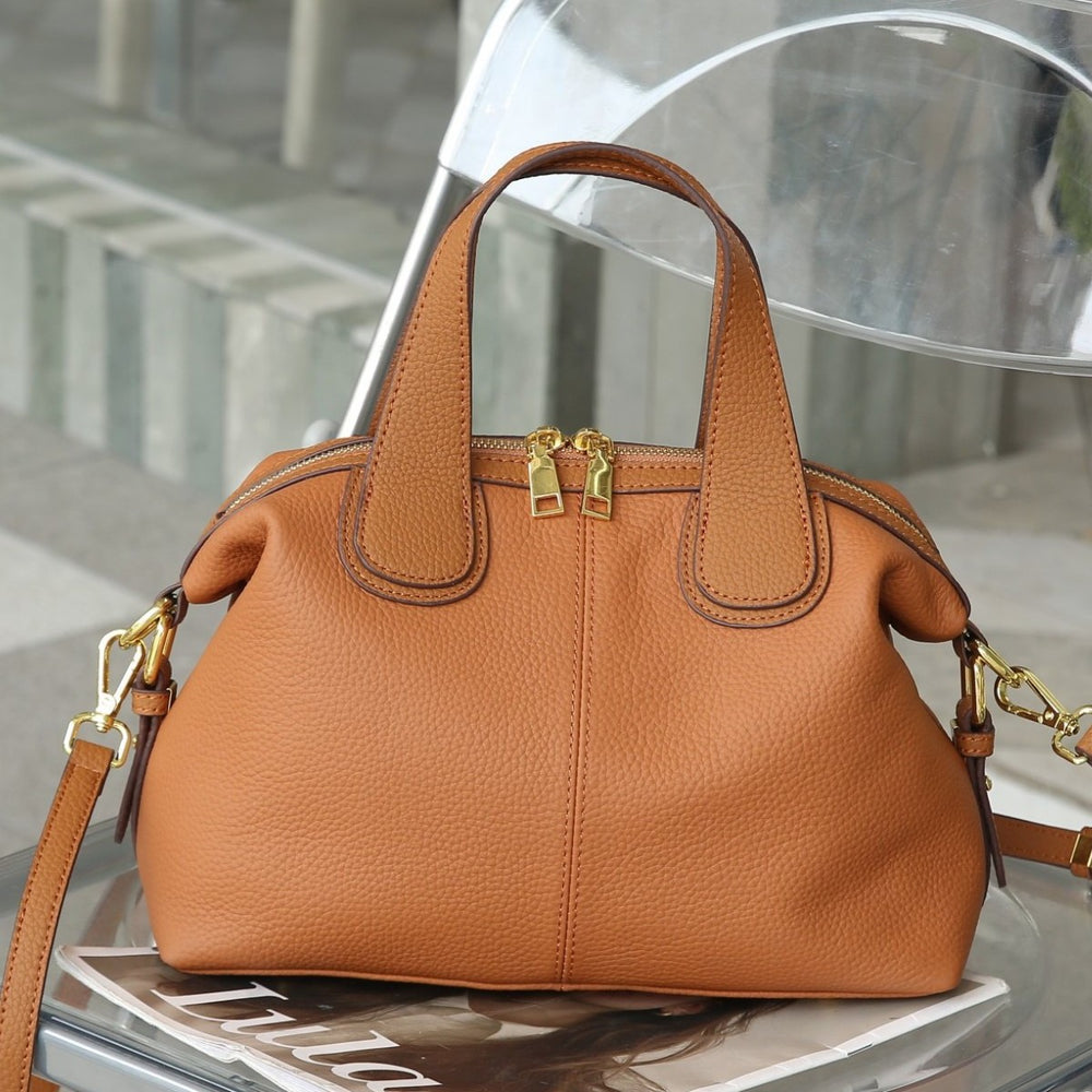 Genuine leather women's tote bag togo cowhide handbag 2024 new trendy spring/summer large capacity commuter crossbody shoulder bag