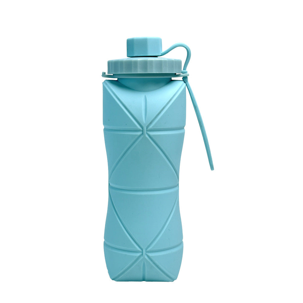 Folding water cup Outdoor travel sports silicone folding water cup Portable high temperature resistant food grade anti-drop retractable water cup