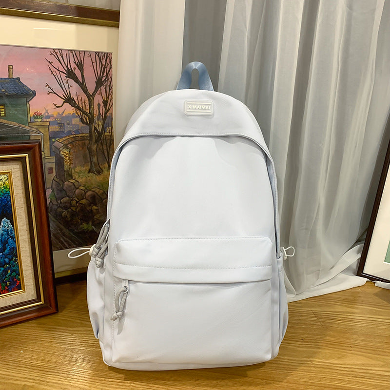 Japanese-inspired, effortlessly chic backpack. new, sweet, solid-color design for elementary school students. a fresh, versatile, lightweight backpack perfect for school
