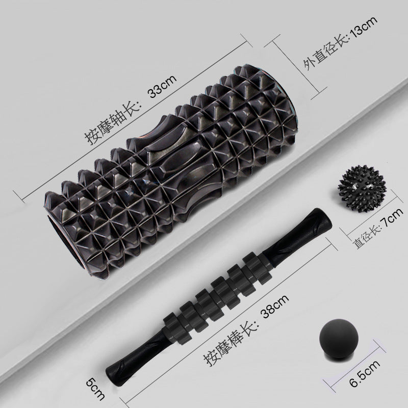 Wolf tooth shaped foam roller yoga column gear stick hollow pilates yoga shaft leg stretch foot bottom fascia ball