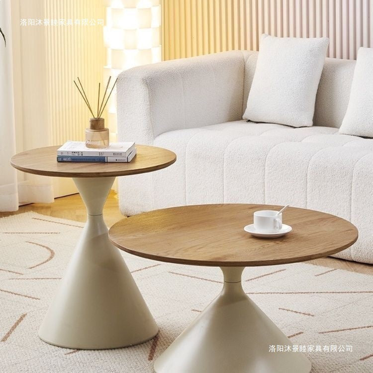 B&b small coffee table solid wood cream solid wood coffee table living room small apartment combination modern several can be casual round movable