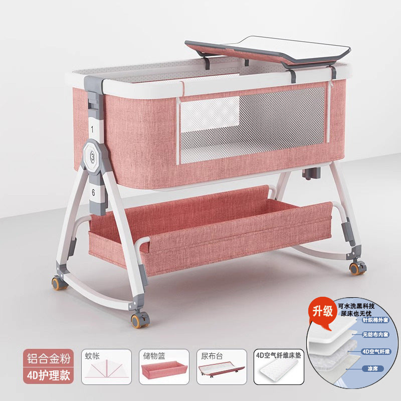 Baby crib - portable, foldable, multi-functional bassinet - newborn & toddler convertible bed