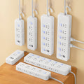 Smart power strip with 3 usb ports, multi-outlet power strip panel, multifunctional multi-outlet power strip, household power strip with cord