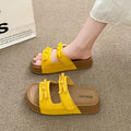 Thick solebows sandals women's summer outwear new arrival height increasingfashioneasiest for matchcute soft bottom birkenstock flip-flops for women
