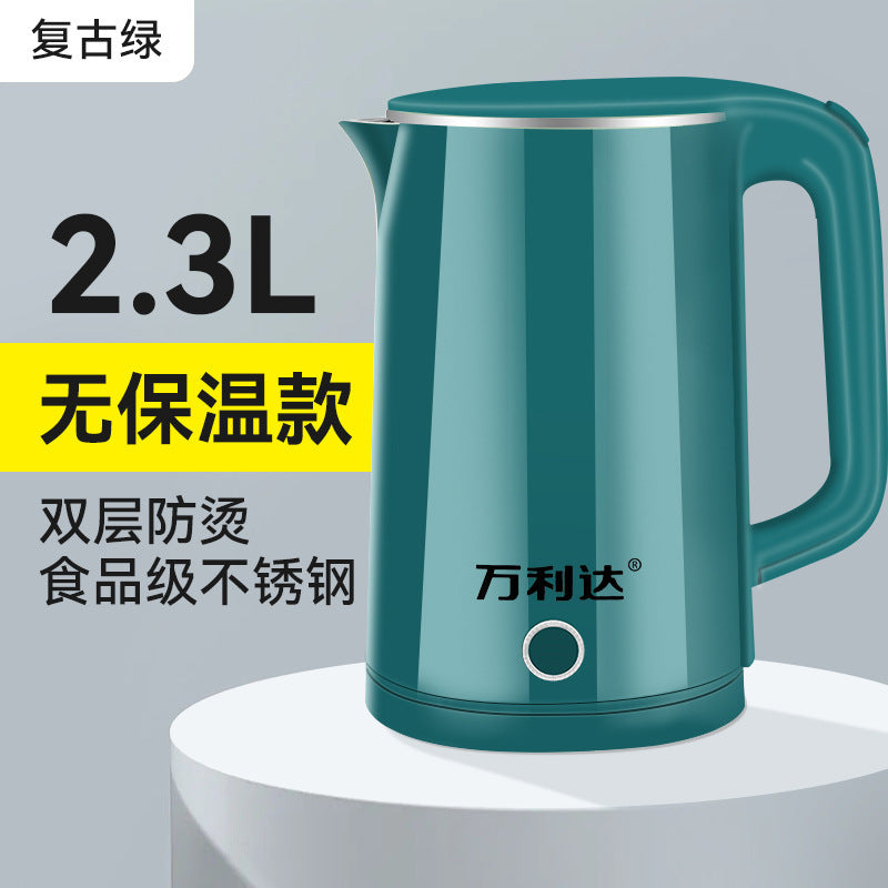 Wholesale stainless steel electric kettle from manufacturer - small appliance, home use, automatic shut-off, gift options, dropshipping available, cross-border e-commerce