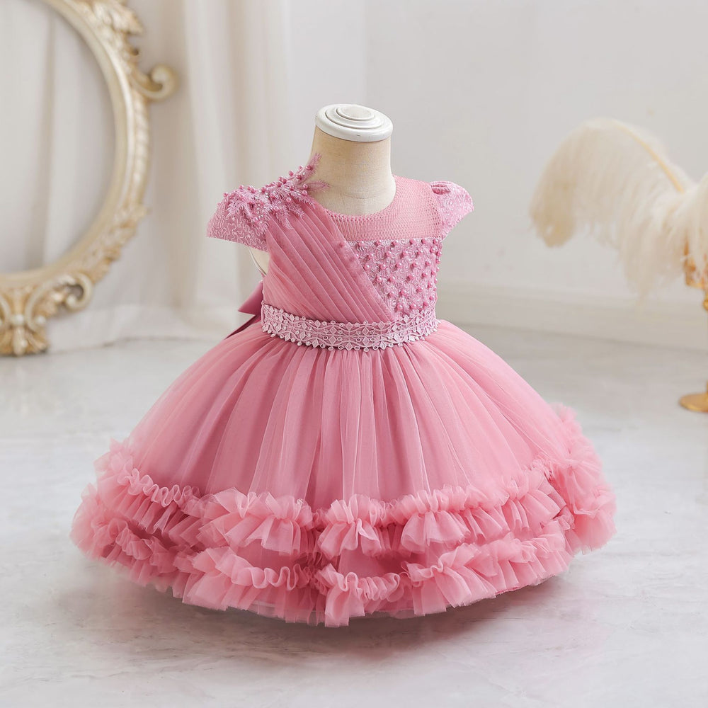 Fashionin stocknew arrival baby girl tutu gauze cake princess dress first birthday evening dress dressgirl dress
