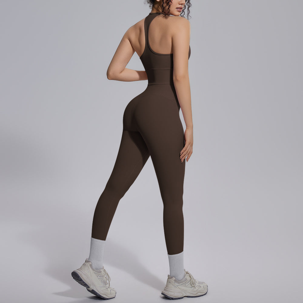 New arrival: solid color reversible jacquard compression yoga set - workout, running, and fitness two-piece outfit