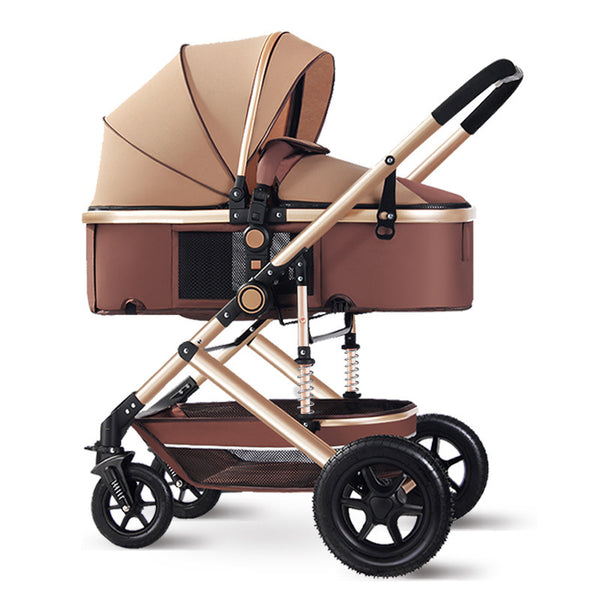 Wisesonle can sit and lie down lightweight stroller folding two-way high landscape shock absorption four-wheeled stroller