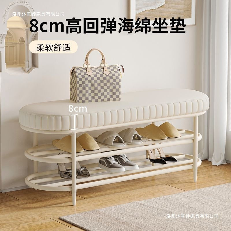 Shoe changing stool door for home soft bag shoe stool shoe cabinet stool all-in-one entrance door popular can sit bench stool