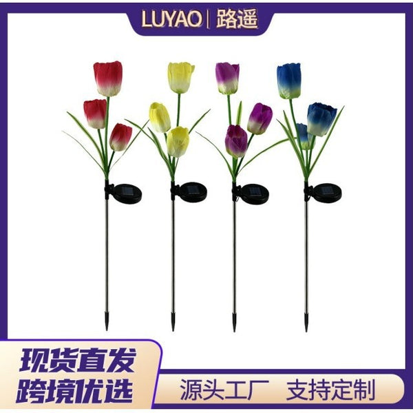 Solar Outdoor Light Garden Decoration Waterproof Tulip Light Garden Villa Ground Lawn Light Outdoor Landscape Light