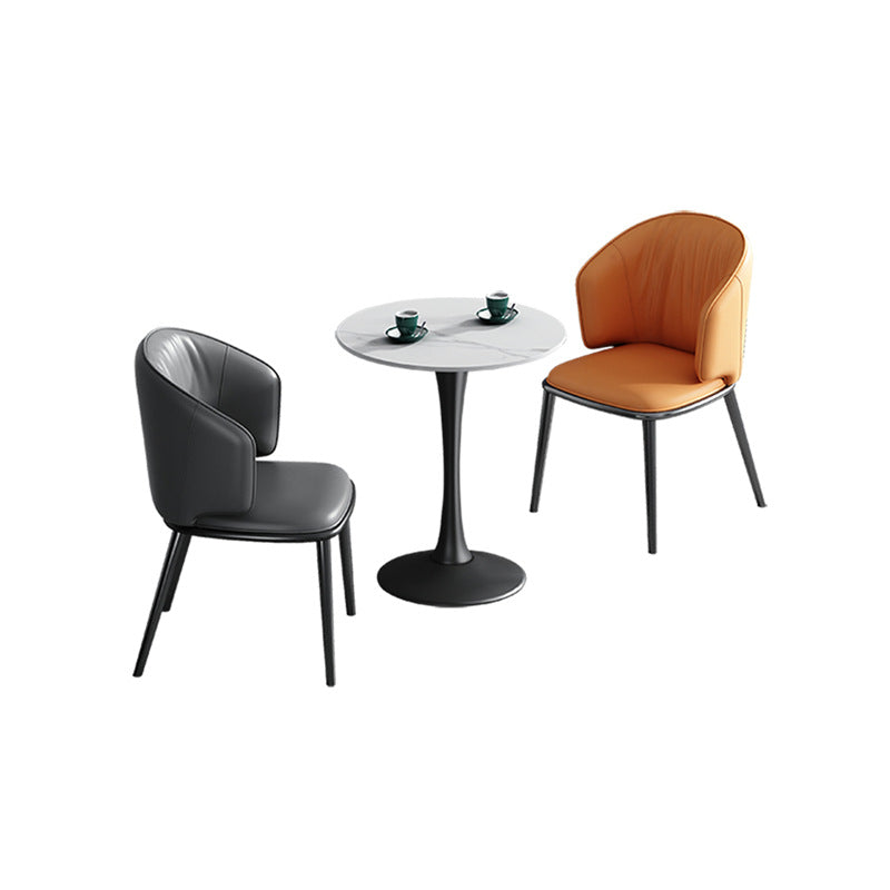 Bar table and chair combination, rock slab canteen dining table, commercial milk tea shop long table, reception and negotiation, cafe small round table