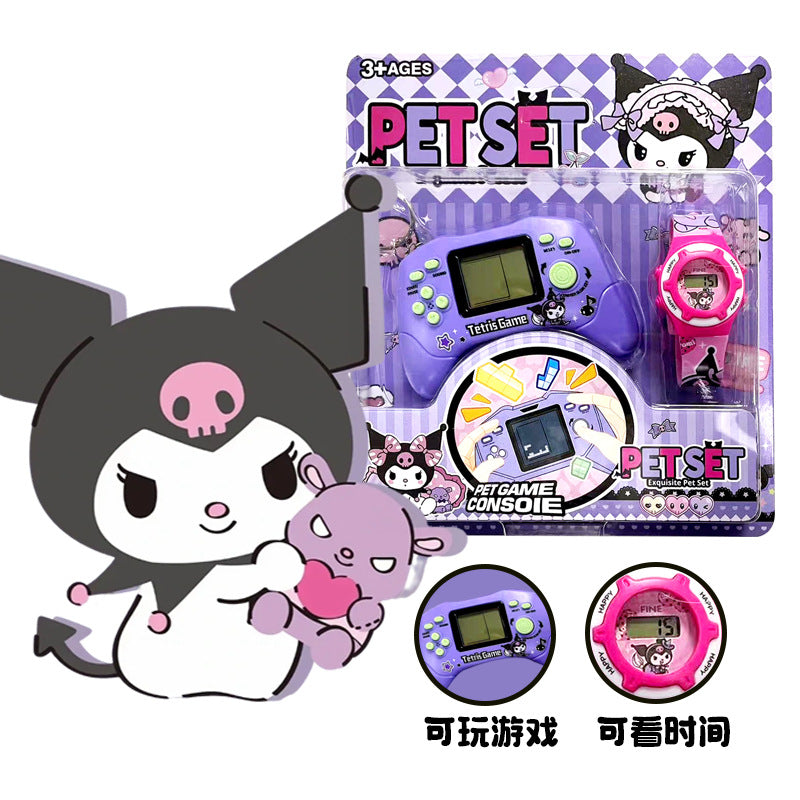 Kids' smartwatch educational toy with mini game console - tetris handheld - small-scale street vendor cross-border wholesale
