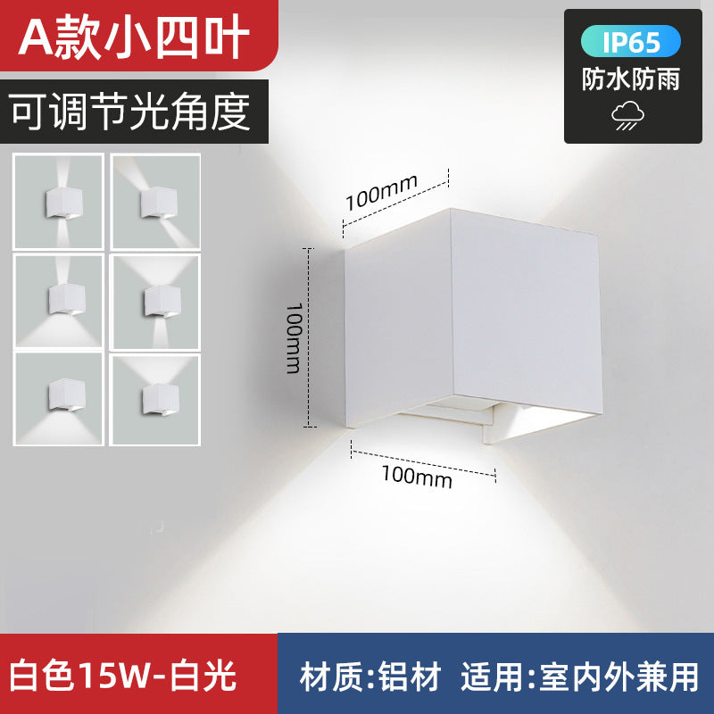 Waterproof led wall lamp courtyard balcony outdoor pillar lamp simple creative garden outdoor stairs wall washer wall lamp