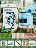 Blue [mini portable microscope] gift box + specimen