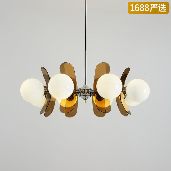 [Strict selection] Nordic simple modern medieval color acrylic creative living room dining room study bedroom chandelier