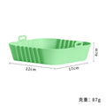 Green single square silicone baking pan