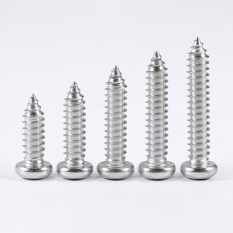 PA round head self-tapping 304 stainless steel 201 stainless steel yuan head element tapping round tapping cross screw national standard small screw
