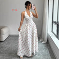 New arrivalfashion cross-border heart suspender pajamas for women casualsexybowstie back waist dress