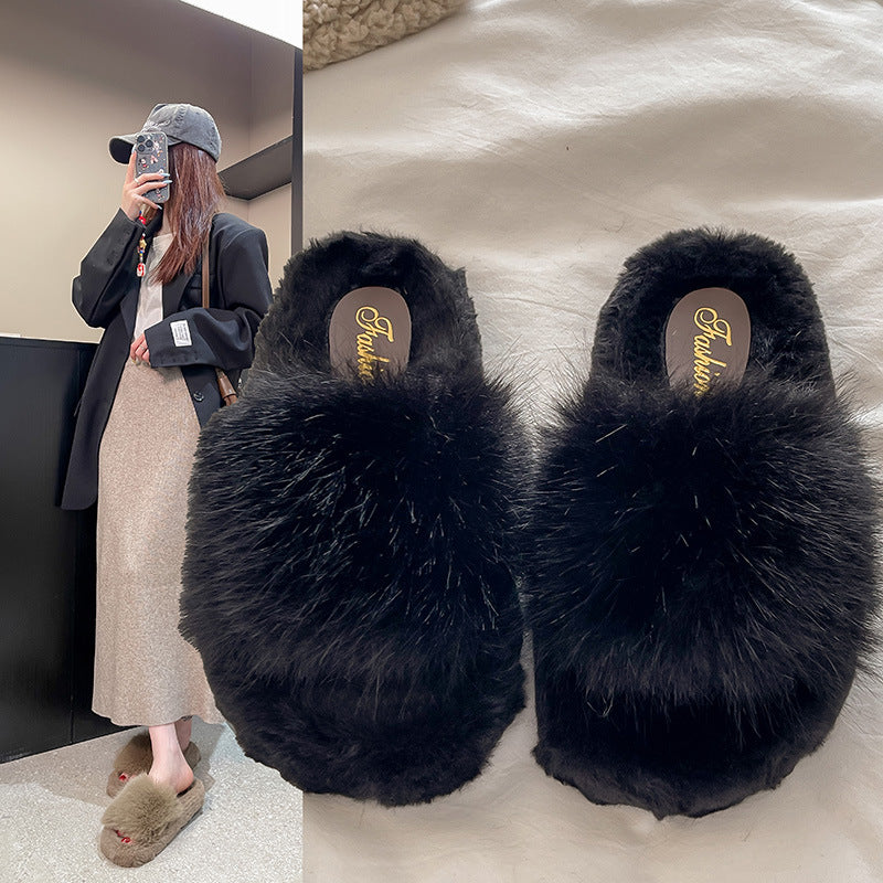 New fuzzy slippers for women - stylish, comfortable, non-slip, durable, and warm. perfect for indoor and outdoor wear