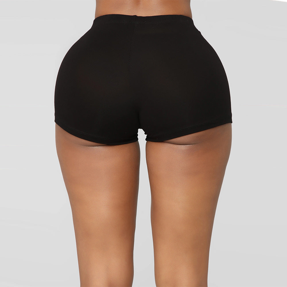 European and american sexy tight butt-lifting yoga shorts women's butt lift workout shorts export training fitness sports 3/4 length shorts