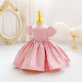 New arrival: children's satin beaded princess dress - perfect for baby girls' birthday parties and special occasions